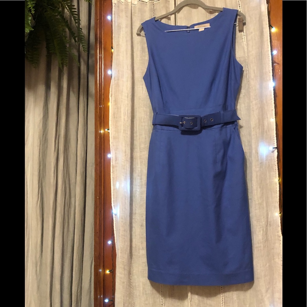 Banana Republic Royal Blue Belted Sheath Dress